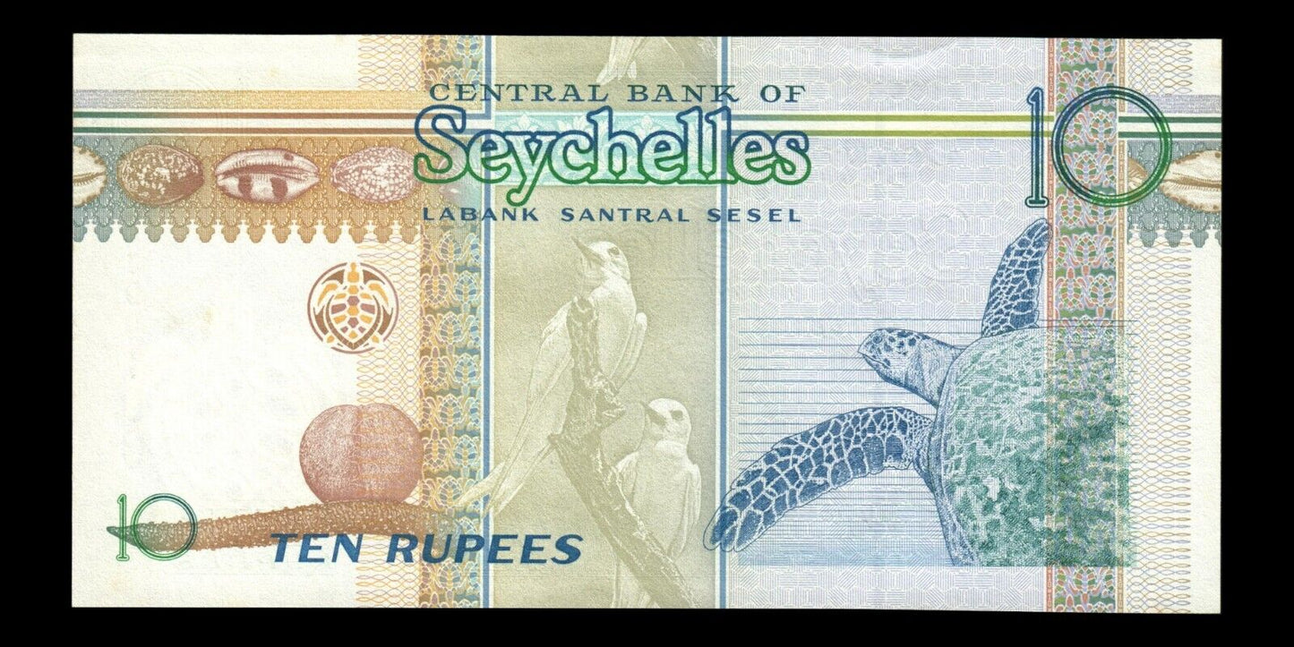 SEYCHELLES - 10 Rupees (1998) P.36a SPL / AU