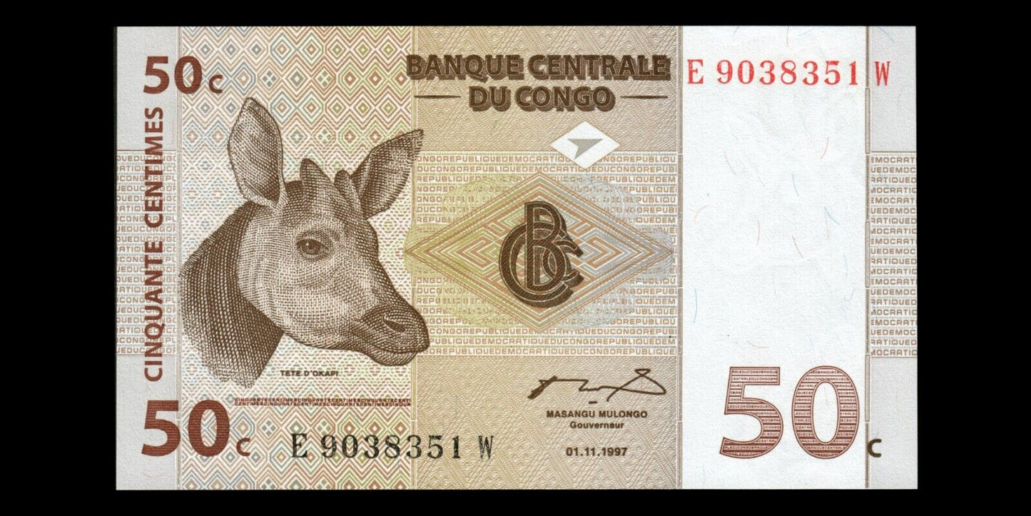 CONGO (Republic) - 50 Centimes 1997 P.84A NEUF / UNC