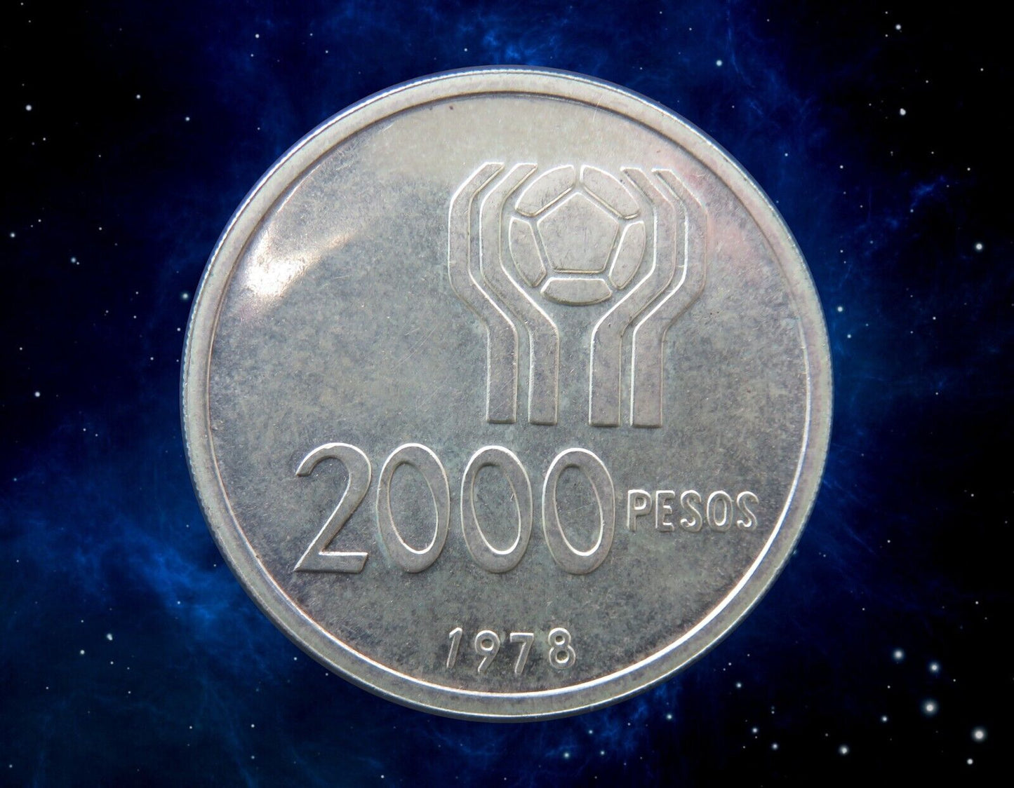 ARGENTINE - ARGENTINA - 2 000 Pesos FIFA Wolrd cup 1978 KM.79