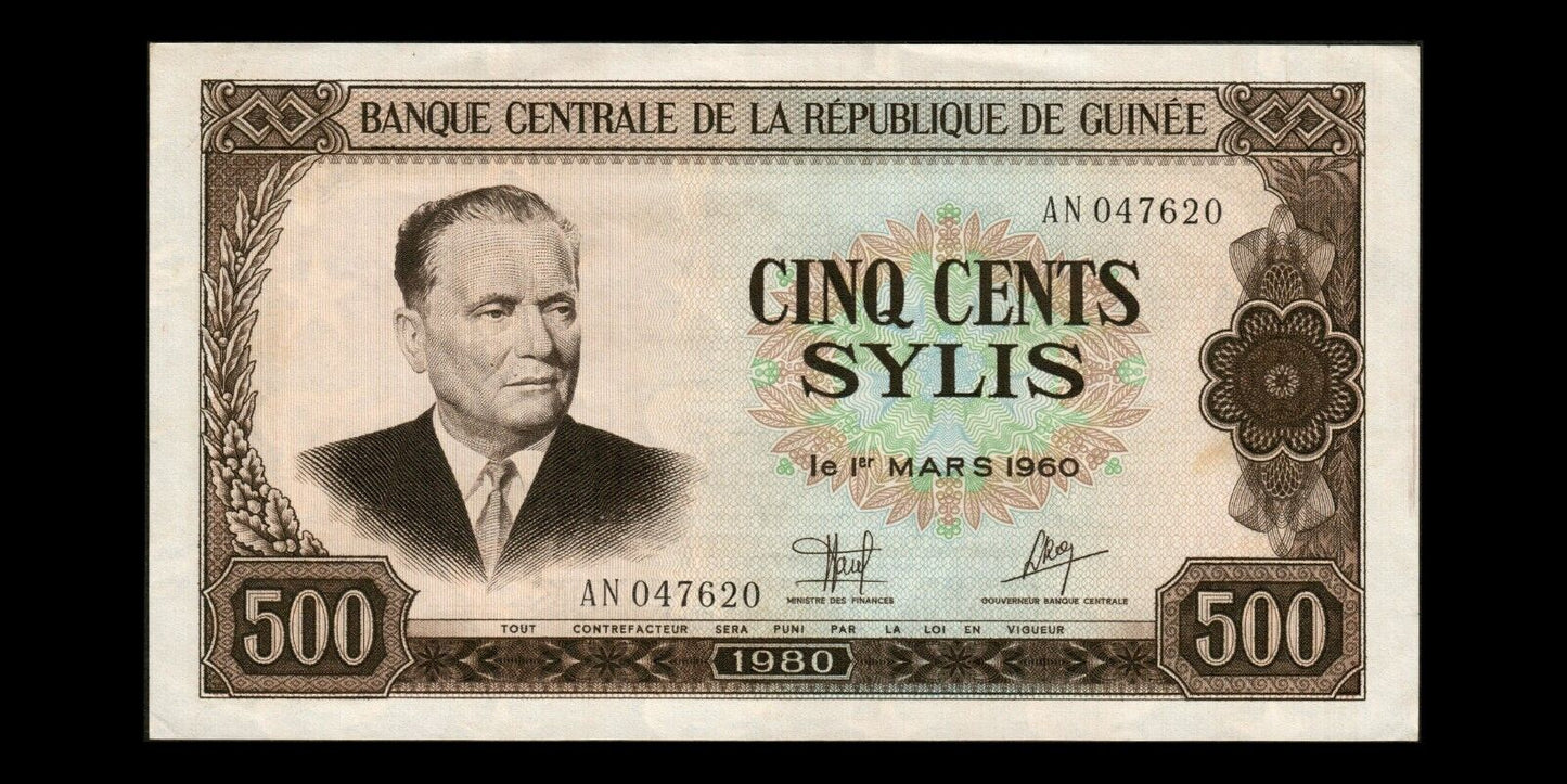 GUINÉE - GUINEA - 500 Sylis 1960 P.27 SPL+ / AU+