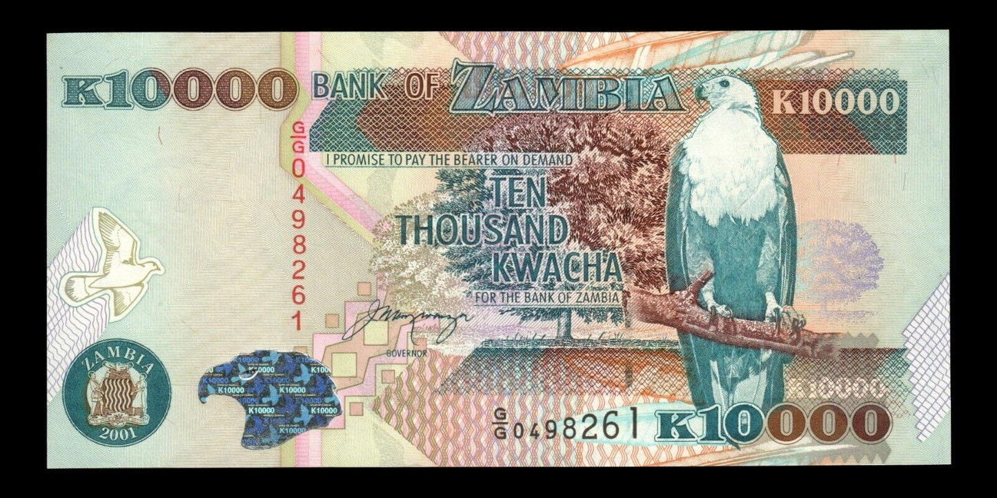 ZAMBIE - ZAMBIA - 10000 Kwacha 2001 P.42b NEUF / UNC