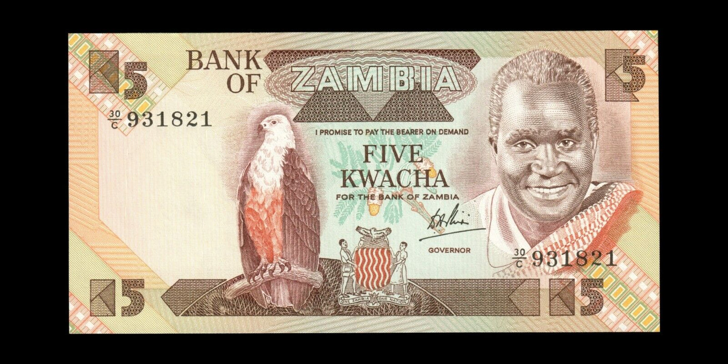 ZAMBIE - ZAMBIA - 5 Kwacha (1980-1988) P.25c NEUF / UNC