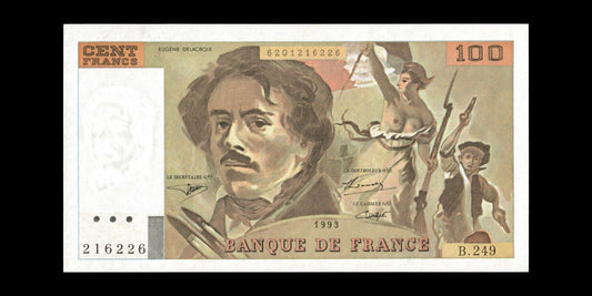 FRANCE - 100 Francs Delacroix 1993 F.69bis.05 P.154g pr.NEUF / UNC-