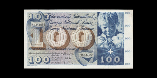 SUISSE - SWITZERLAND - 100 Francs 1961 P.49d SPL+ / AU+