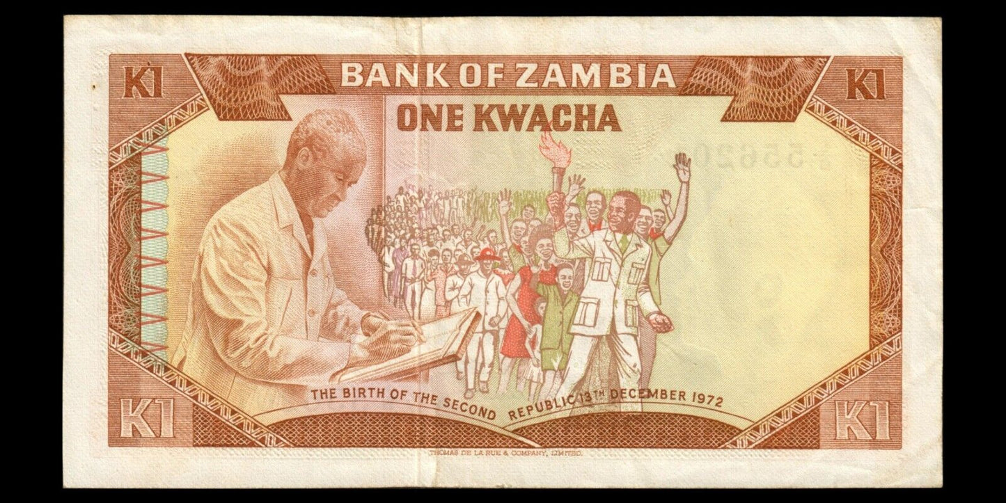 ZAMBIE - ZAMBIA - 1 Kwacha (1973) P.16a TTB+ / VF+