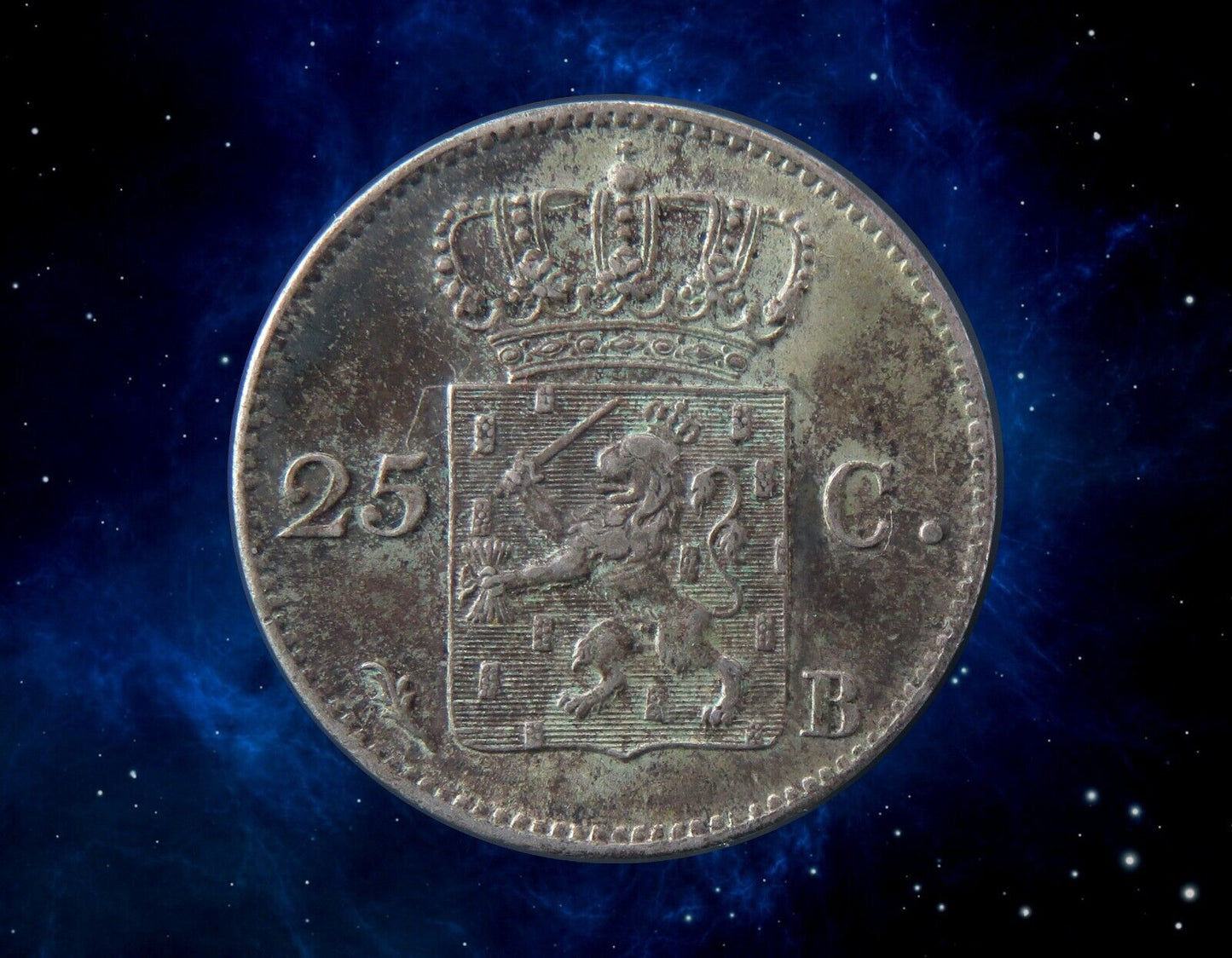 PAYS-BAS - NETHERLAND - 25 Cents 1824 KM.48