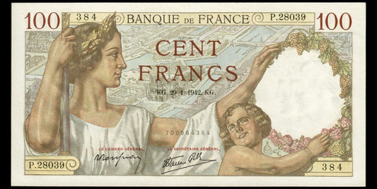 FRANCE - 100 Francs Sully 1942 F.26.65, P.94 pr.NEUF / UNC-