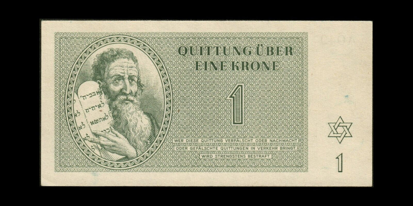 Theresienstadt Ghetto - 1 Krone 1943 SPL / AU