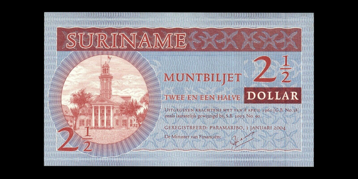 SURINAME - 2 1/2 Dollar 2004 P.156 NEUF / UNC