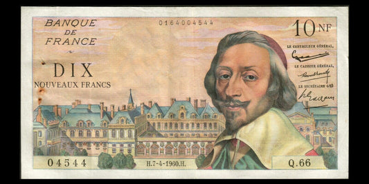 FRANCE - 10 Nouveaux Francs Richelieu 1960 F.57.06, P.142a TTB / VF