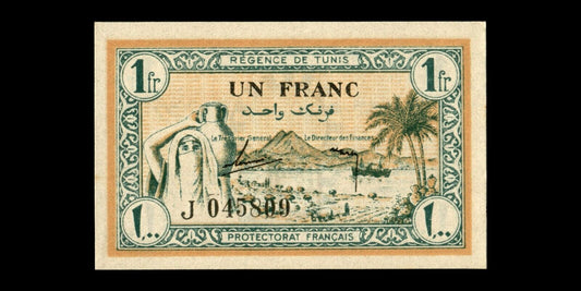 TUNISIE - TUNISIA - 1 Franc 1943 P.55 pr.NEUF / UNC-
