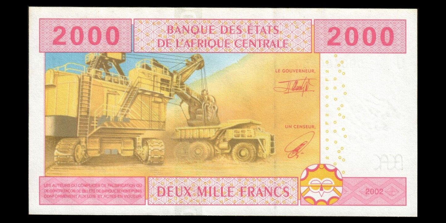 CENTRAL AFRICAN STATES - CAMEROON - 2000 Francs 2002 P.208Ua pr.NEUF / UNC-