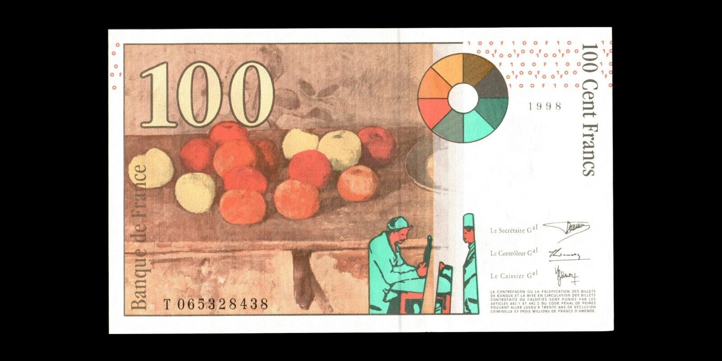 FRANCE - 100 Francs Cézanne 1998 F.74.02 P.158a SPL / AU