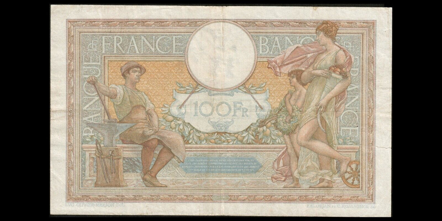 FRANCE - 100 Francs Merson 1939 F.25.43, P.86b TB / Fine