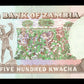 ZAMBIE - ZAMBIA - 500 Kwacha (1991) P.35a NEUF / UNC