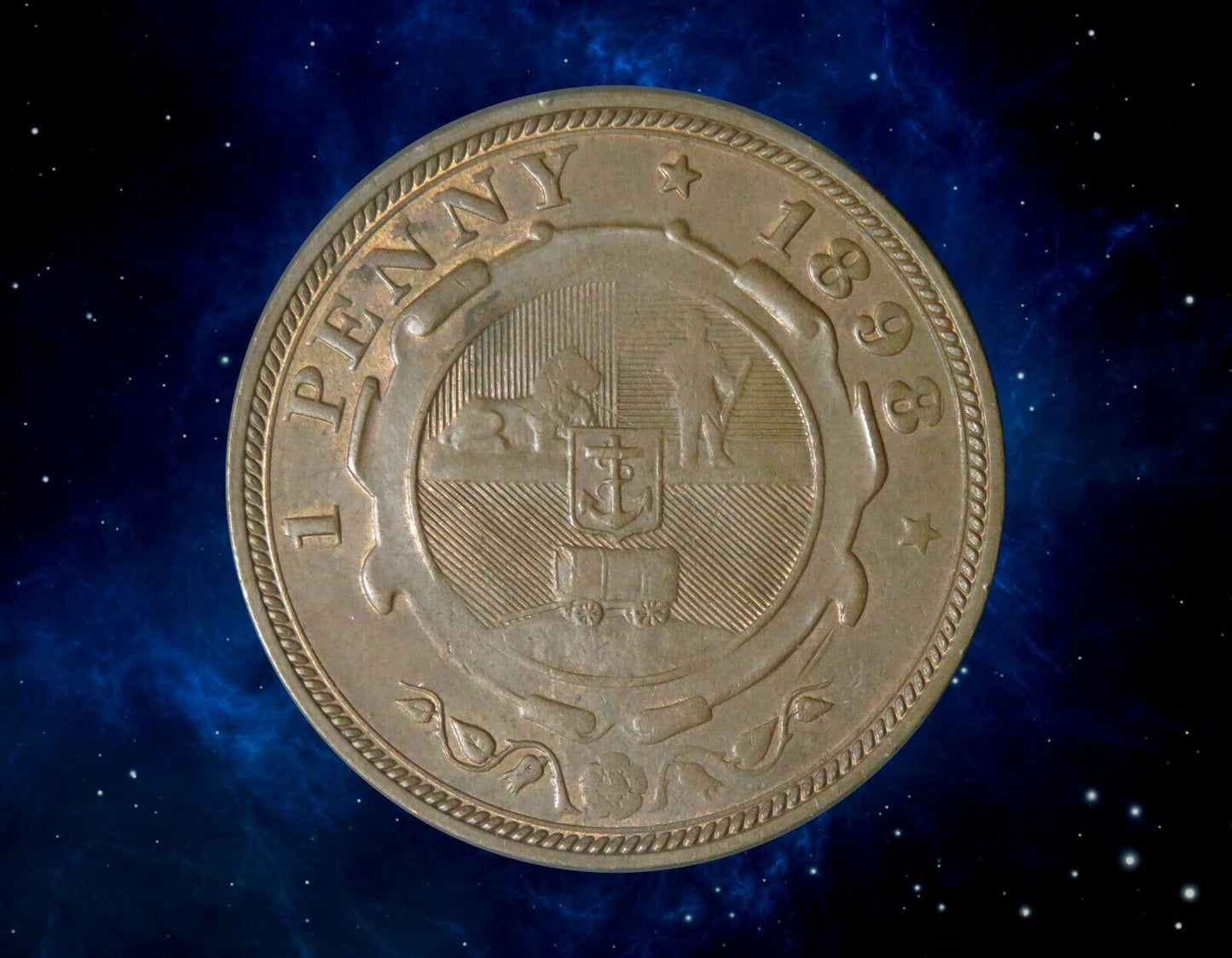 AFRIQUE DU SUD - SOUTH AFRICA - 1 Penny 1898 KM.2