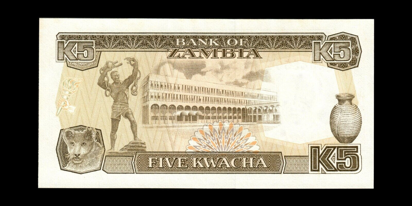 ZAMBIE - ZAMBIA - 5 Kwacha (1989) P.30a pr.NEUF / UNC-