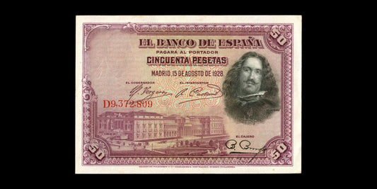 ESPAGNE - SPAIN - 50 Pesetas 1928 P.75b SUP+ / XF+