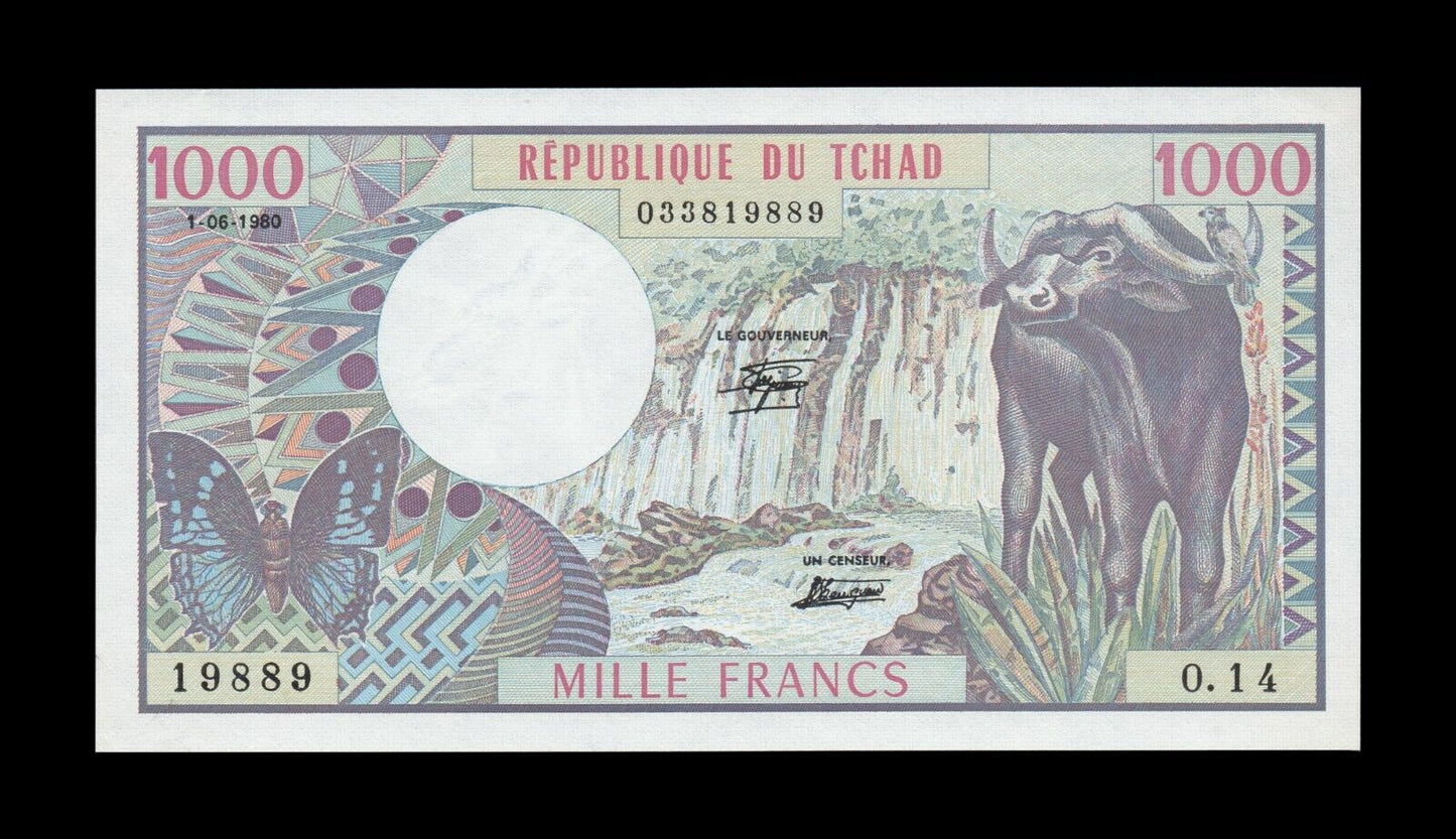 TCHAD - CHAD - 1000 Francs 1980 P.7 pr.NEUF / UNC-