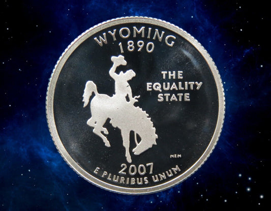 USA - Silver Quarter dollar Proof Wyoming 2007 KM.398a