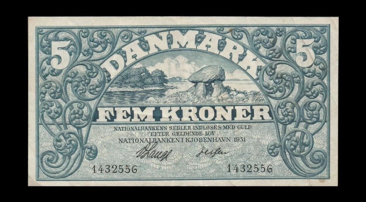 DANEMARK - DENMARK - 5 Kroner 1931 Lange, Jessen P.25a Sieg 101 TTB+ / VF+