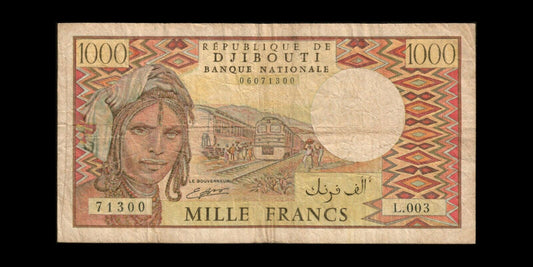 DJIBOUTI - 1000 Francs (1991) P.37c TB / Fine