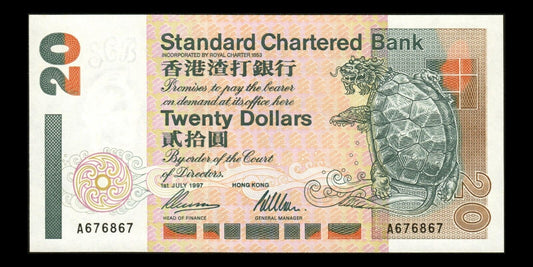 HONG KONG - 20 Dollars 1997 P.285b NEUF / UNC