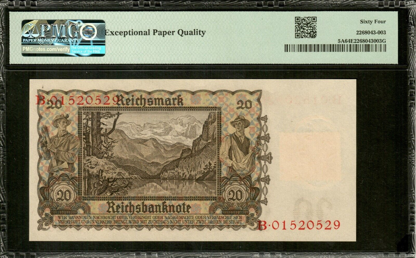 ALLEMAGNE - GERMANY - 20 Mark 1948 P.5A Ro 336 NEUF / PMG Choice Unc 64 EPQ