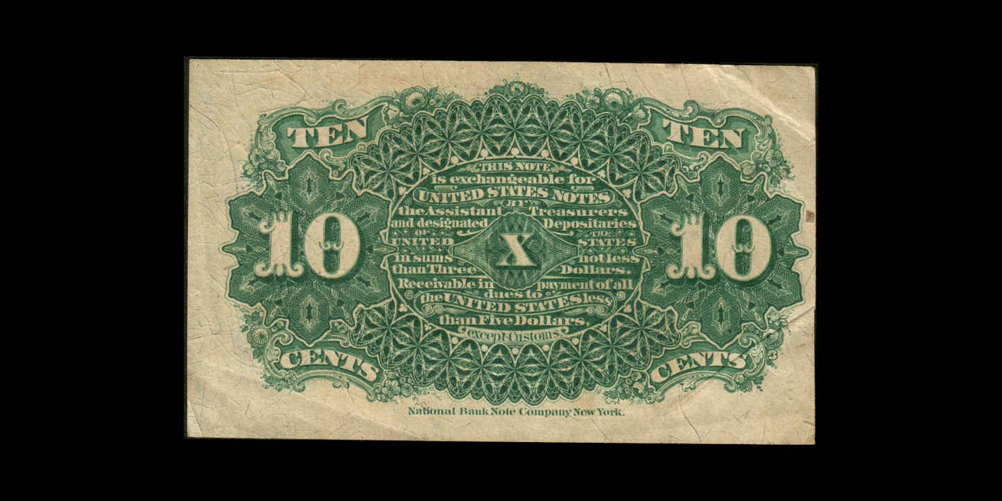 USA - 10 Cents Fractional Currency 1863 Fr.1259, P.115c SUP / XF
