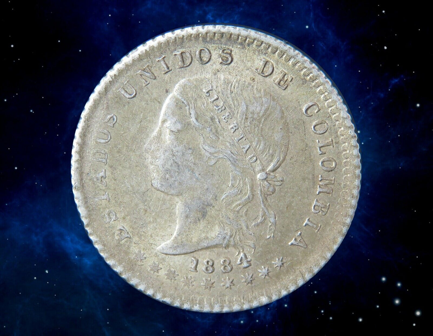 COLOMBIE - COLOMBIA - 10 Centavos 1884 KM.175.1