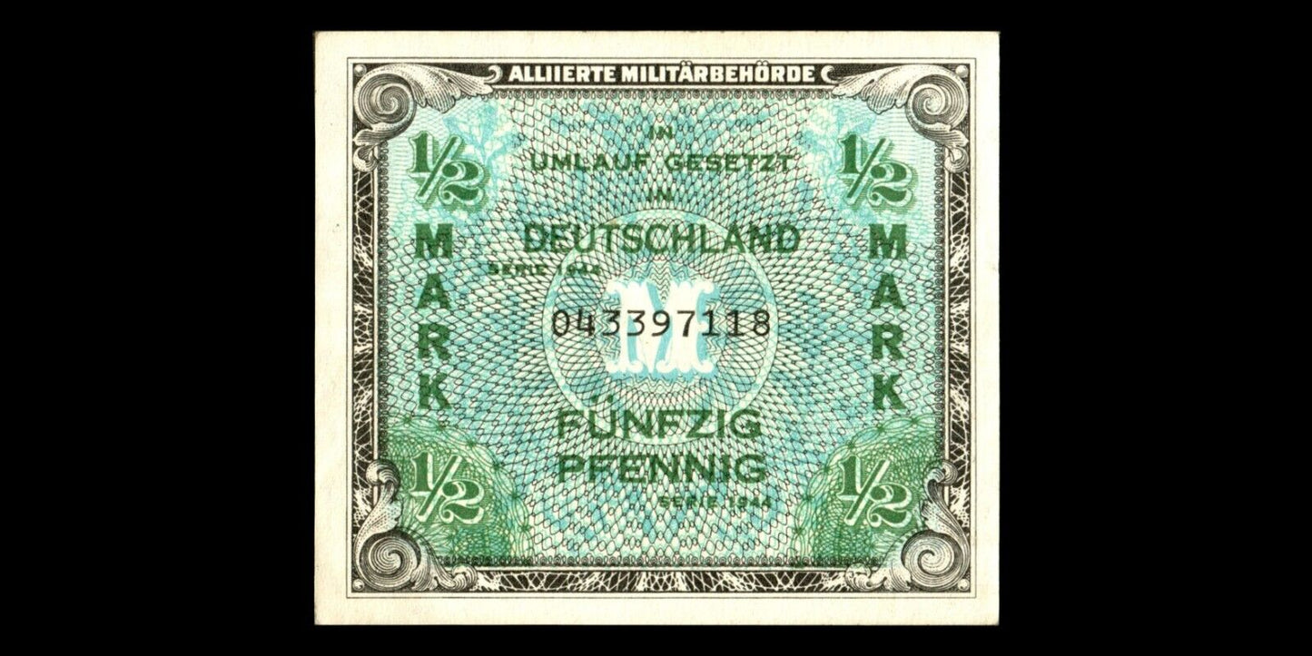 ALLEMAGNE - GERMANY - 1/2 Mark 1944 P.191a SPL / AU