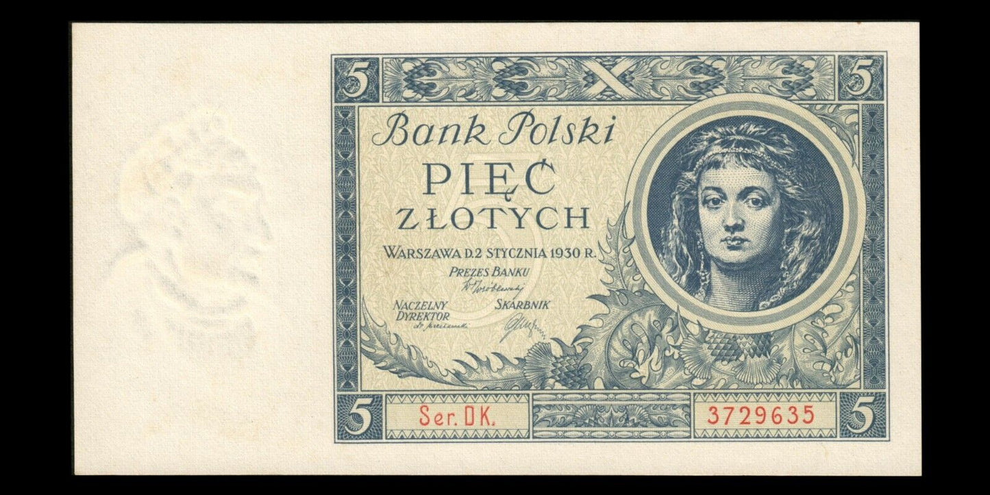 POLOGNE - POLAND -  5 Zlotych 1930 P.72 pr.NEUF / UNC-