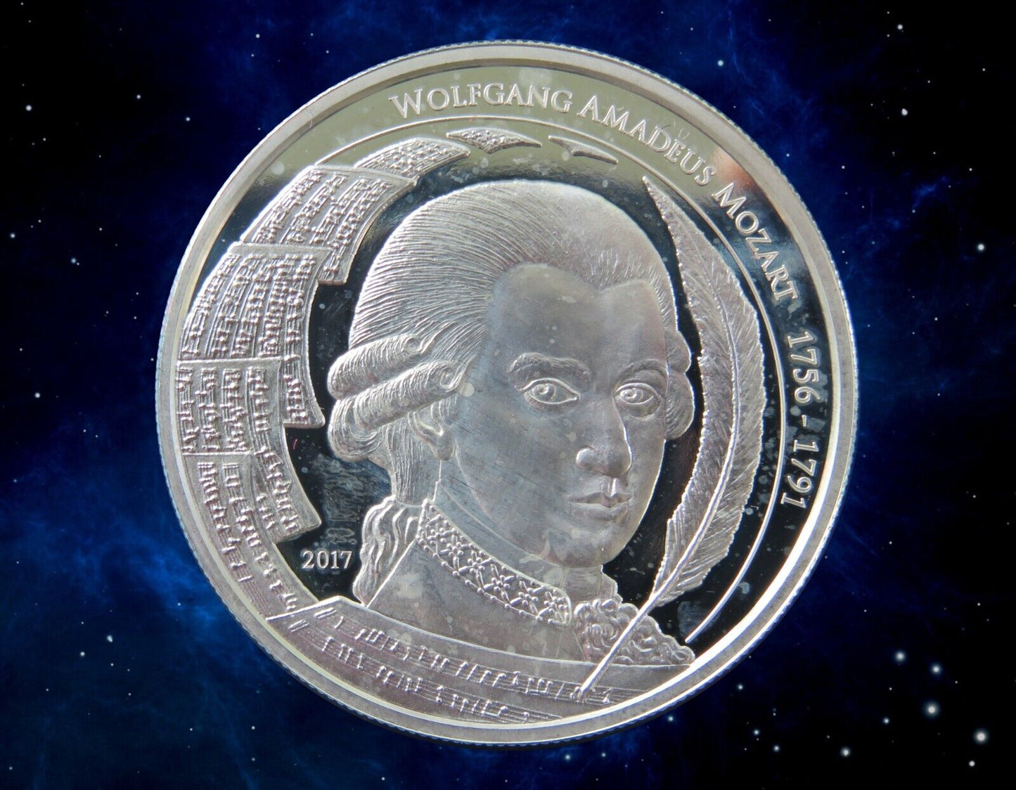 PALAU - 5 Dollars Proof Mozart 2017