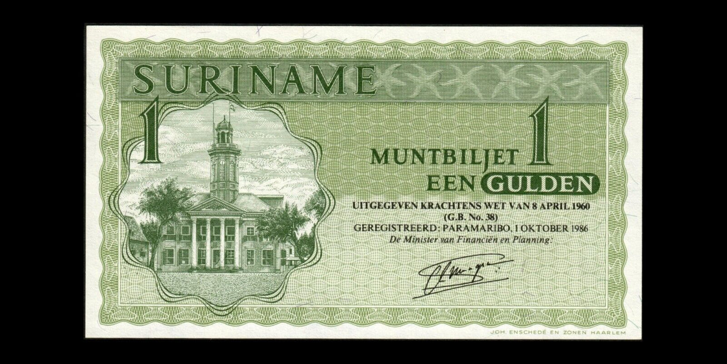 SURINAME - 1 Gulden 1986 P.116i  NEUF / UNC
