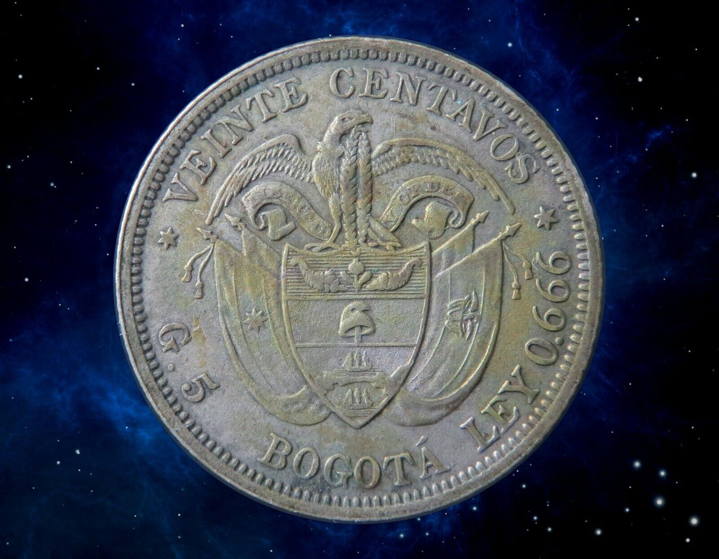 COLOMBIE - COLOMBIA - 20 Centavos 1897 KM.189