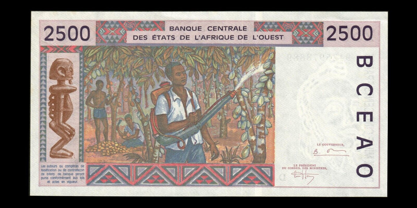 WEST AFRICAN STATES - MALI - 2500 Francs 1994 P.412Dc pr.SPL / XF+