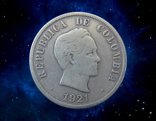 COLOMBIE - COLOMBIA - 50 Centavos 1921 KM.132.2