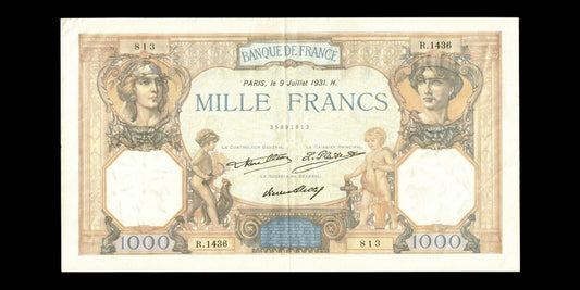 FRANCE - 1000 Francs Cérès et Mercure 1931 F.37.06, P.79b TTB / VF