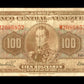 VENEZUELA - 100 Bolivares 1962 P.34d TB / Fine