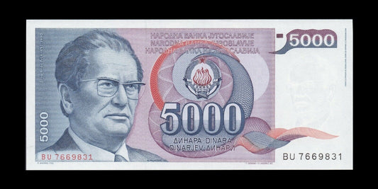 YOUGOSLAVIE - YUGOSLAVIA - 5 000 Dinara 1985 P.93a NEUF / UNC