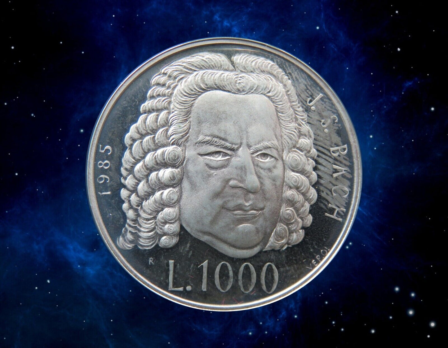 SAINT MARIN - SAN MARINO - 1000 Lire Proof J.S.Bach 1985 KM.183