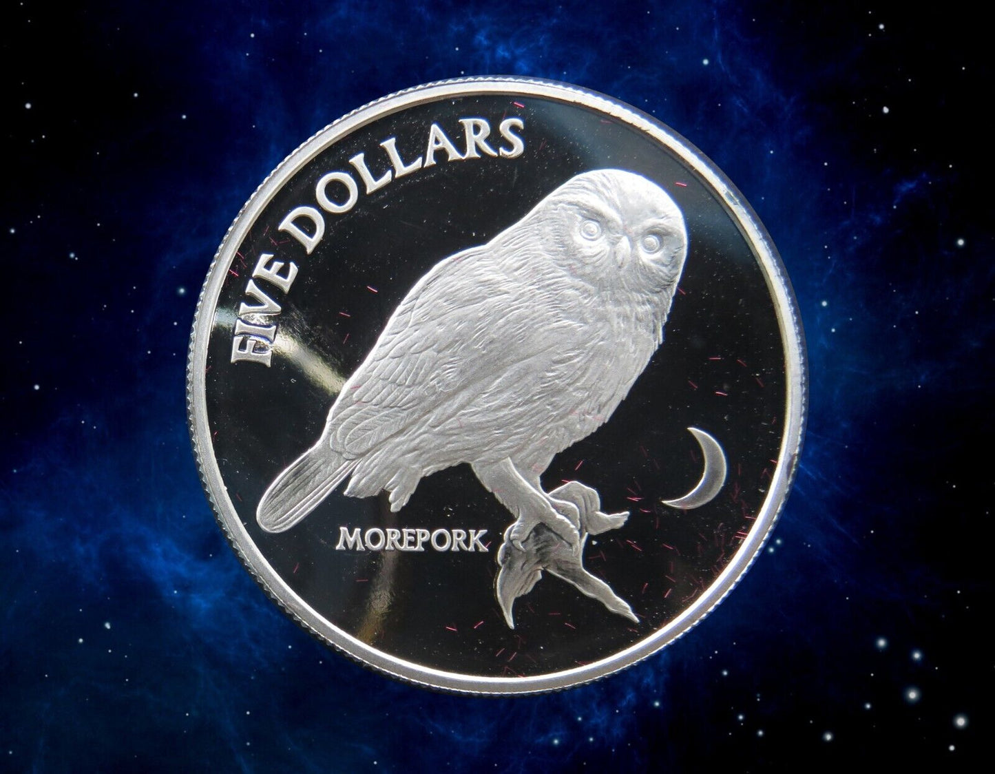 NOUVELLE-ZELANDE - NEW ZEALAND - 5 Dollar Proof Morepork Owl 1999 KM.115