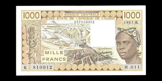AFRIQUE OUEST - WEST AFRICAN STATES, SENEGAL - 1000 Francs 1985 P.707Kf TTB / VF