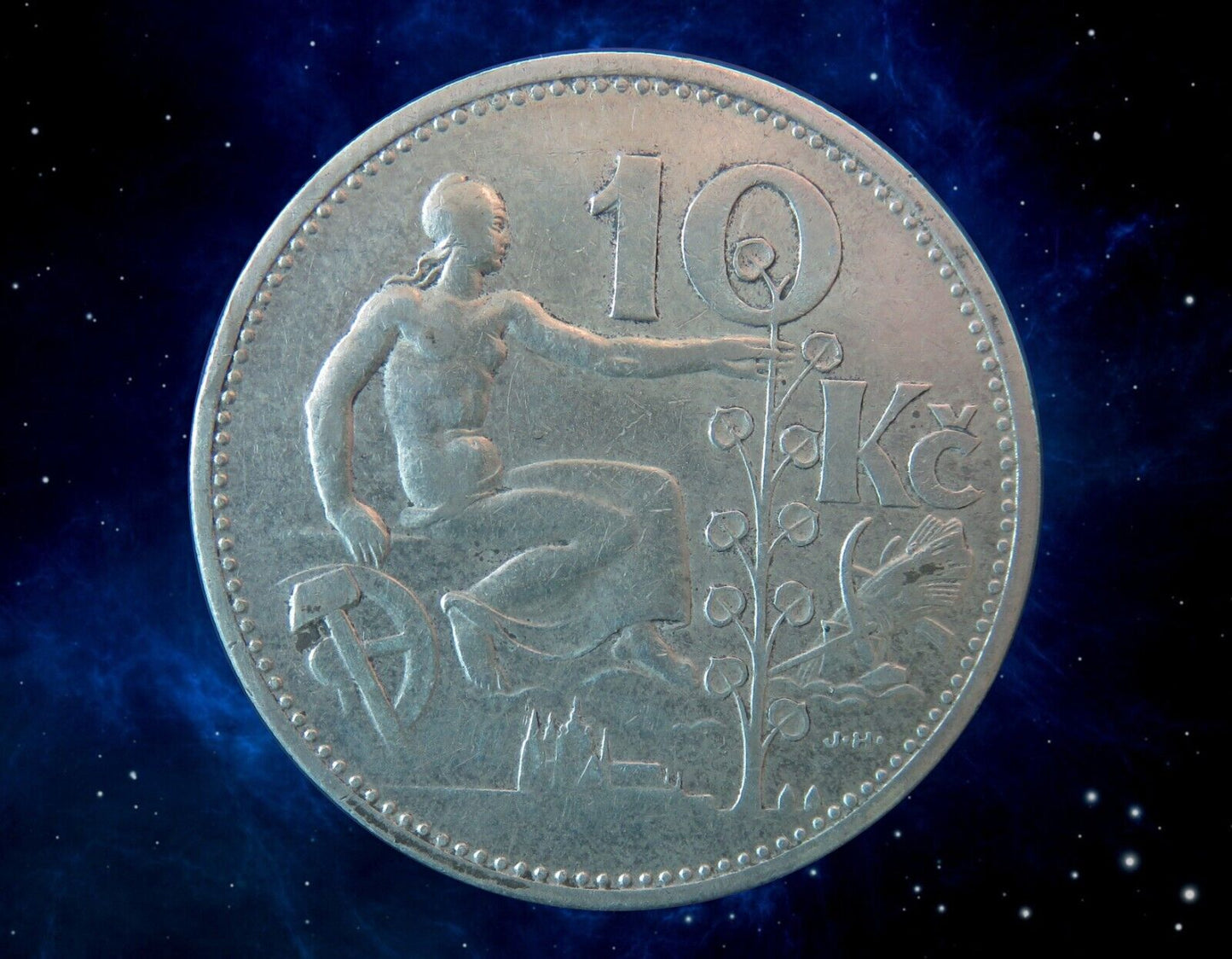 REPUBLIQUE TCHÈQUE - CZECHOSLOVAKIA - 10 Korun 1932 KM.15