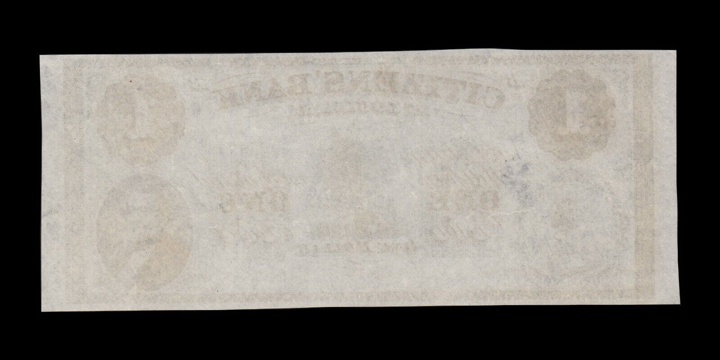 USA - Obsolete, Citizens'Bank of Louisiana - 1 Dollar $1 (1860's) Remainder UNC