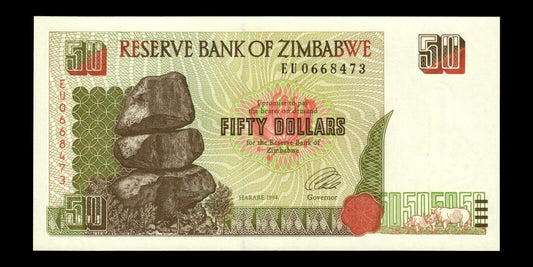 ZIMBABWE - 50 Dollars 1994 P.8a NEUF / UNC