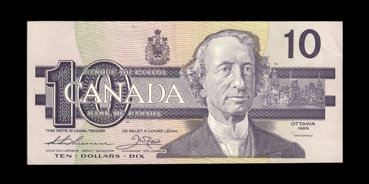 CANADA - 10 Dollars 1989 P.96a, BC-57a Thiessen & Crow TTB+ / VF+