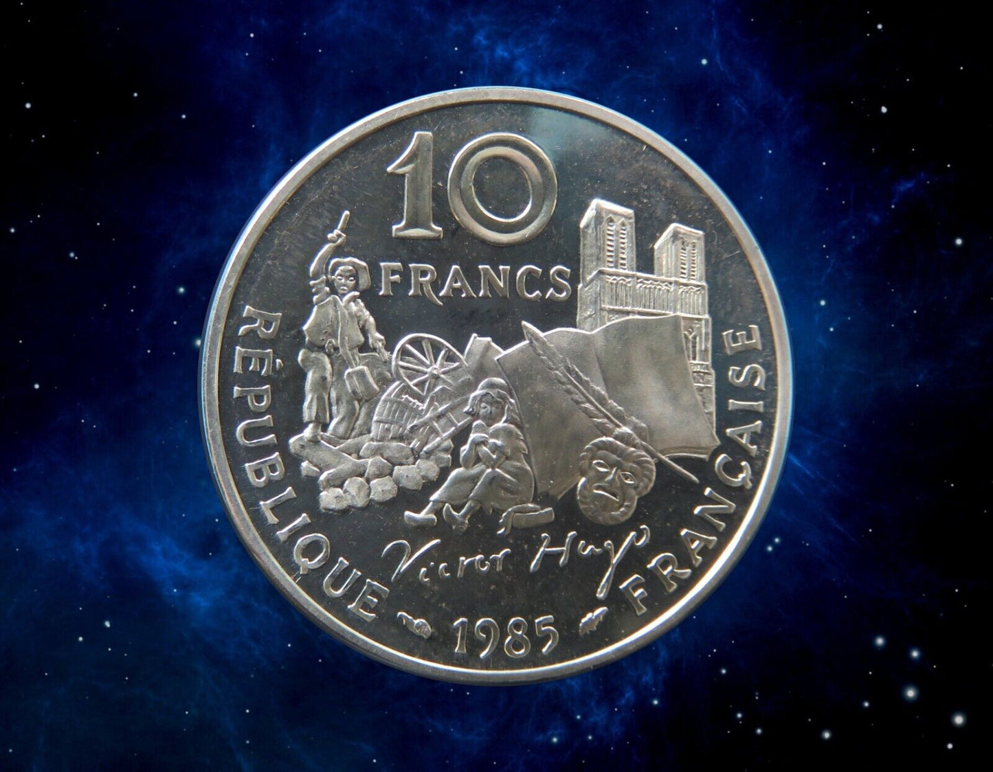 FRANCE - 10 Francs Victor Hugo Proof Argent 1985 F.1300