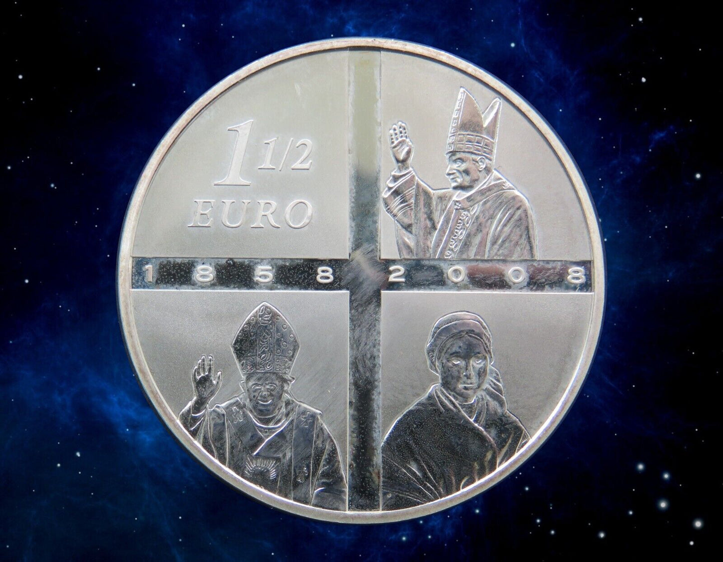 FRANCE - 1 1/2 Euro Proof Lourdes 2008