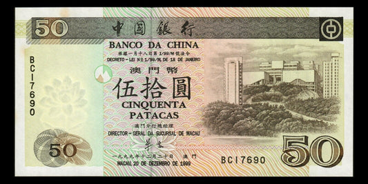 MACAO - MACAU - 50 Patacas 1999 P.97 NEUF / UNC